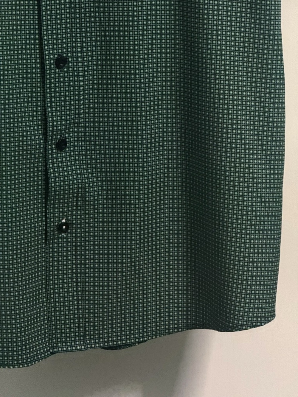 Cinch Men’s 3XL Big & Tall Green Geometric Micro Print Button Down Shirt - Picture 6 of 14